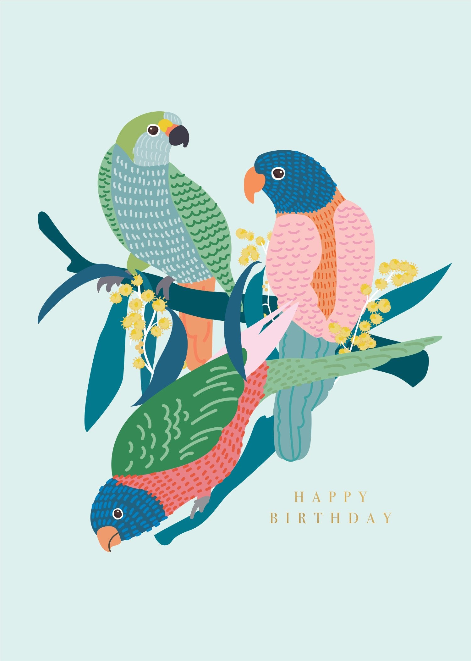 Birthday Card - Native Birds